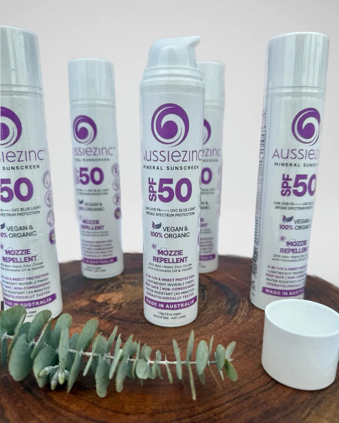 2-in-1 Mozzie Repellent SPF50+ Organic Mineral Zinc Sunscreen - AussieZinc Mineral Sunscreen