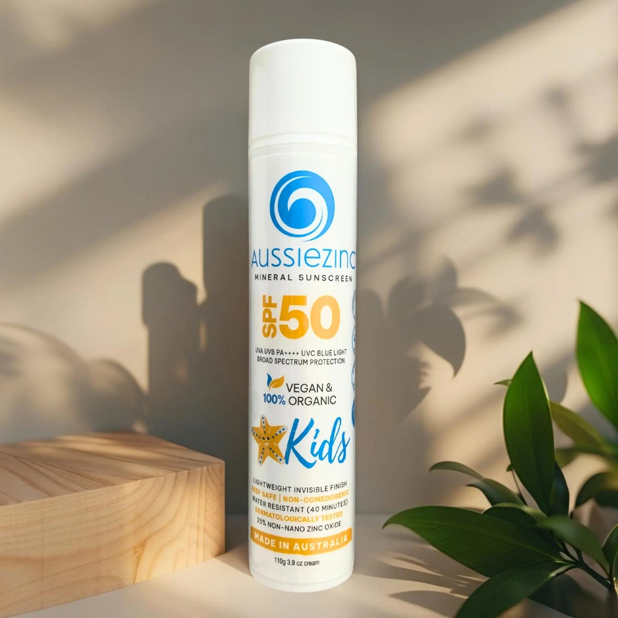Kids SPF50+ Organic Mineral Zinc Sunscreen - AussieZinc Mineral Sunscreen