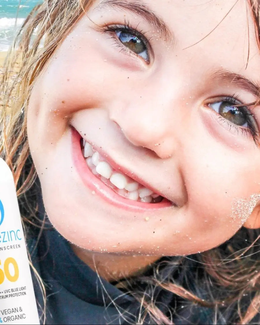 Kids SPF50+ Organic Mineral Zinc Sunscreen - AussieZinc Mineral Sunscreen