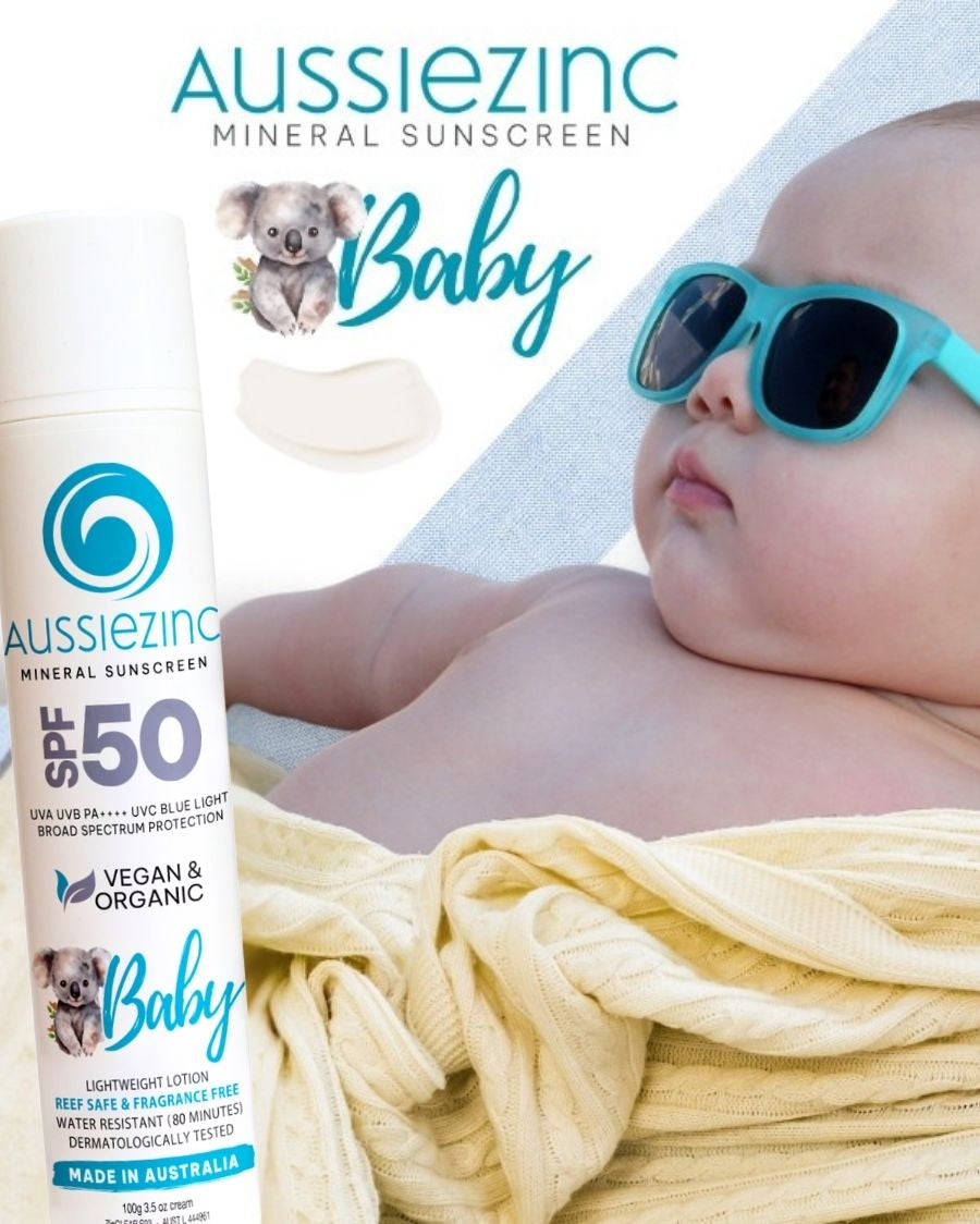 Baby SPF50+ Organic Mineral Zinc Sunscreen - Fragrance Free