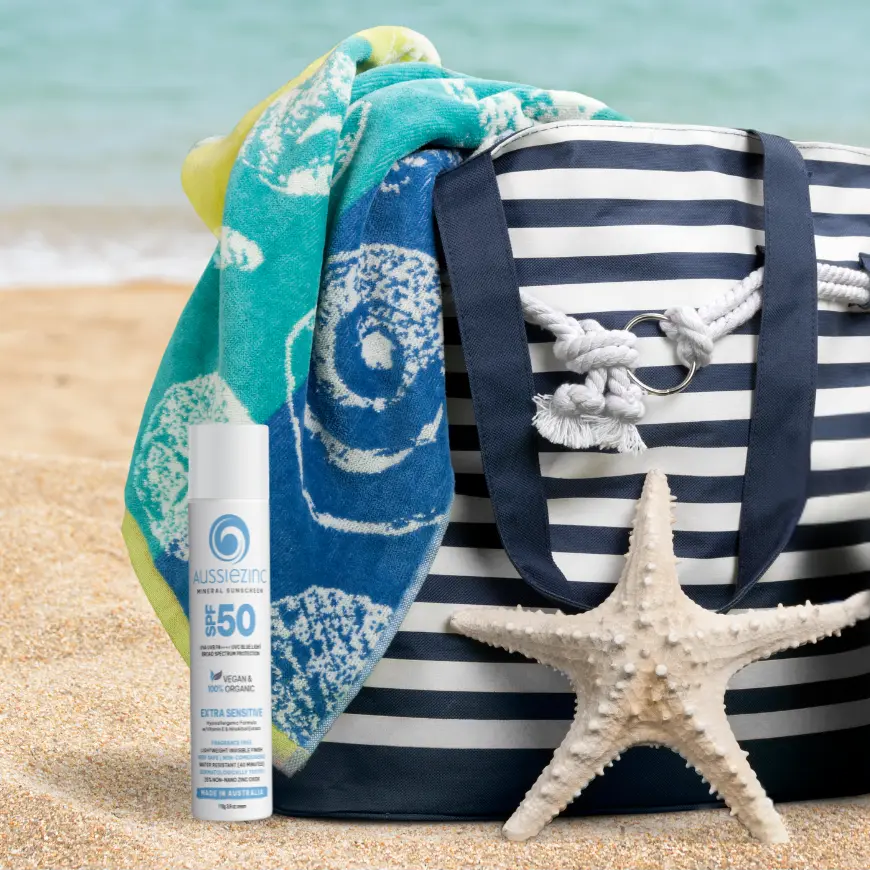 Extra Sensitive SPF50+ Organic Mineral Zinc Sunscreen - Fragrance Free - AussieZinc Mineral Sunscreen