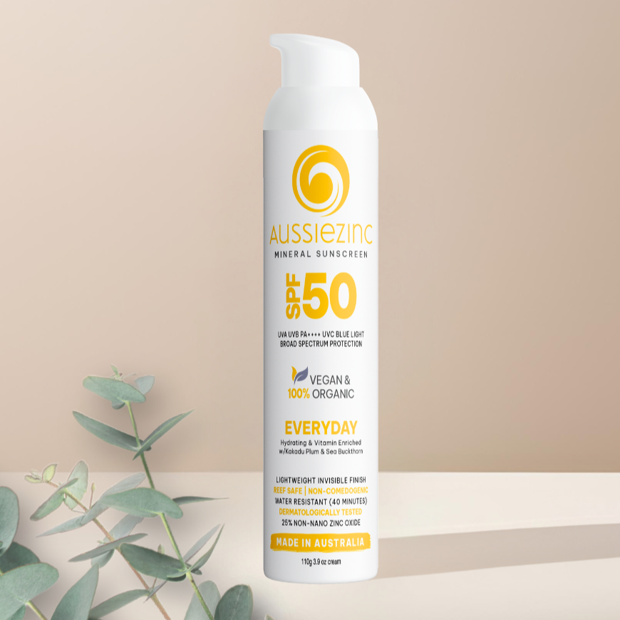 Everyday SPF50+ Organic Mineral Zinc Sunscreen - AussieZinc Mineral Sunscreen