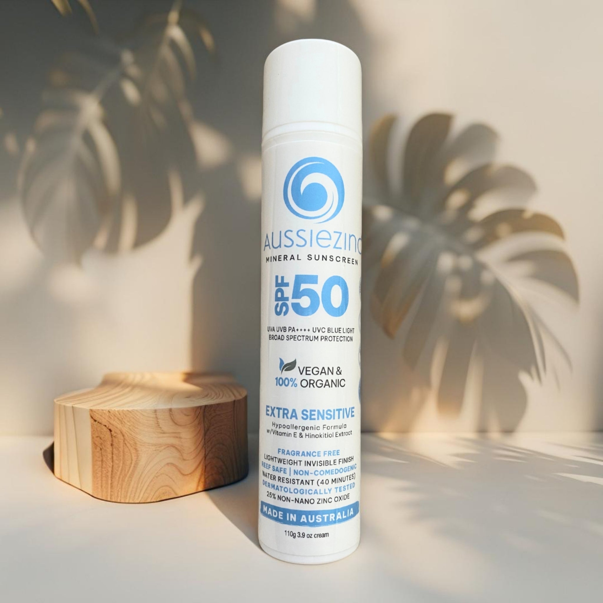 Extra Sensitive SPF50+ Organic Mineral Zinc Sunscreen - Fragrance Free