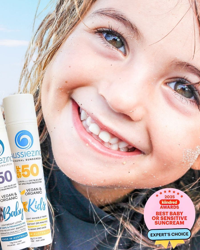 AussieZinc Mineral Sunscreen - 100% Natural, Organic & Vegan