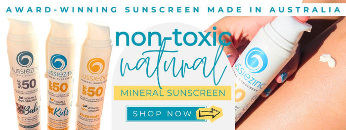AussieZinc Mineral Sunscreen - 100% Natural, Organic & Vegan