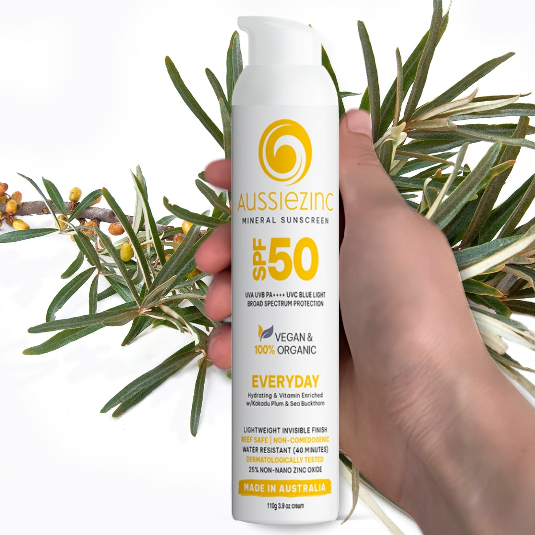 Everyday SPF50+ Organic Mineral Zinc Sunscreen - AussieZinc Mineral Sunscreen